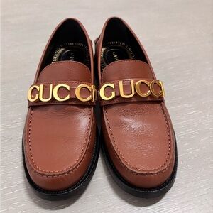 Gucci Leather Loafer 38 Ladies' Brown